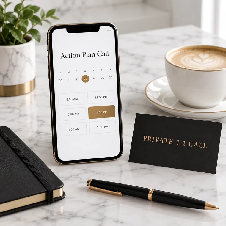 Private 1:1 Action Plan call with Jess’s team