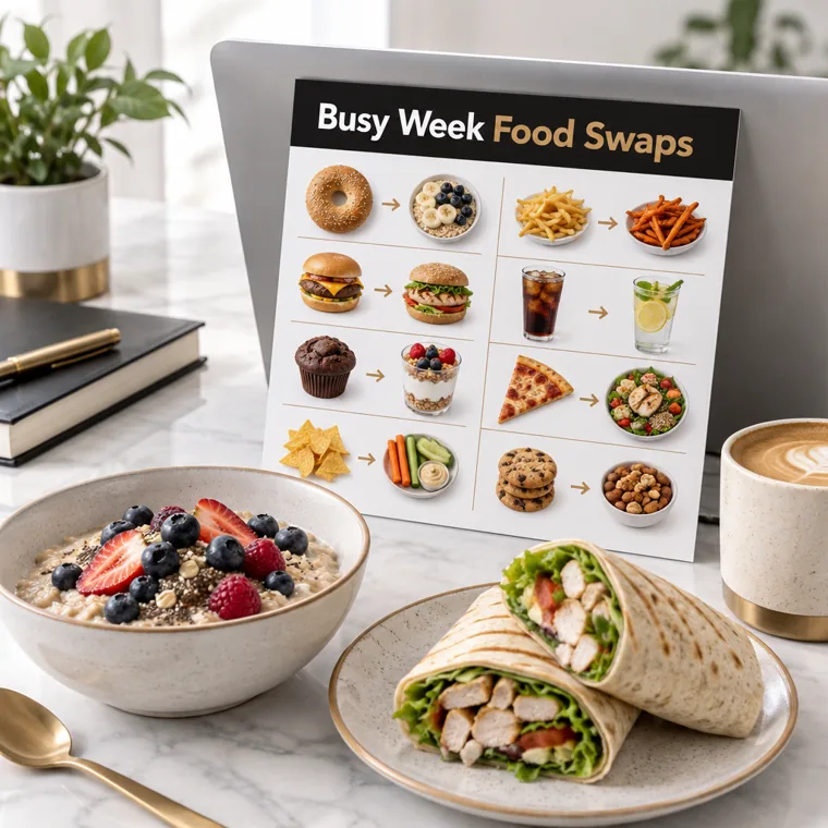Busy Week Food Swap cheat sheet